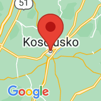 Map of Kosciusko, MS US